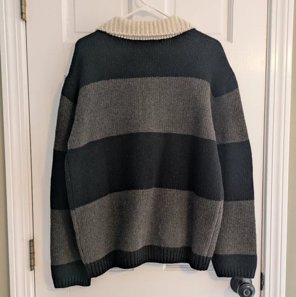 NWT Pixie Market merino wool oversized collared sweater size L academia preppy - Picture 5 of 7